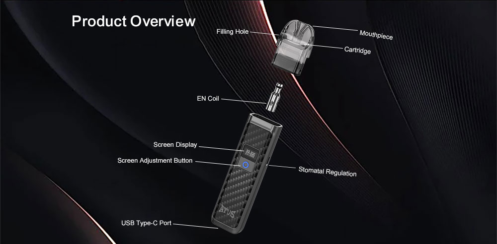 DE019 Navulbaar Pod Kit-systeemapparaat ATVS Vape